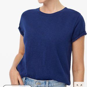 NWT J. Crew Girlfriend Crewneck Tee in Blue